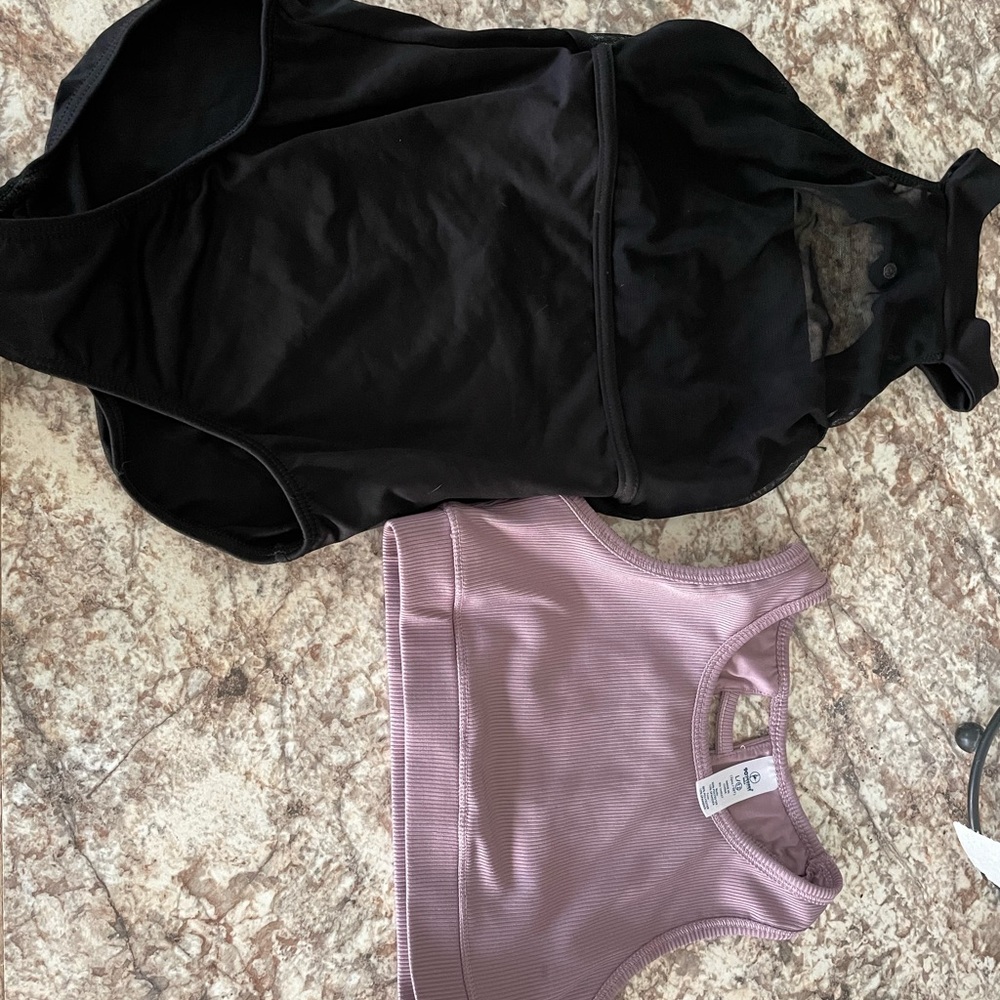 Black dance leotard